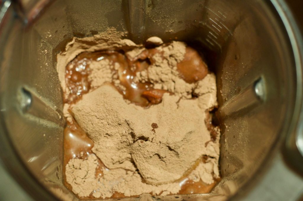 chocolate kefir protein smoothie - blender 2