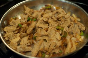 spicy seitan skillet - add seitan