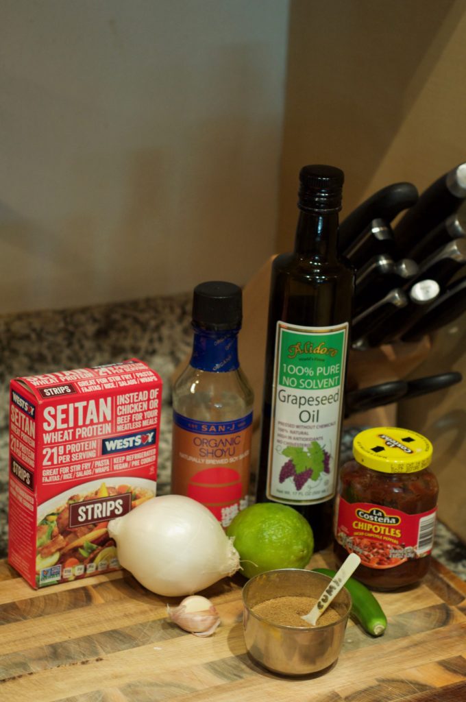 spicy seitan skillet - ingredients