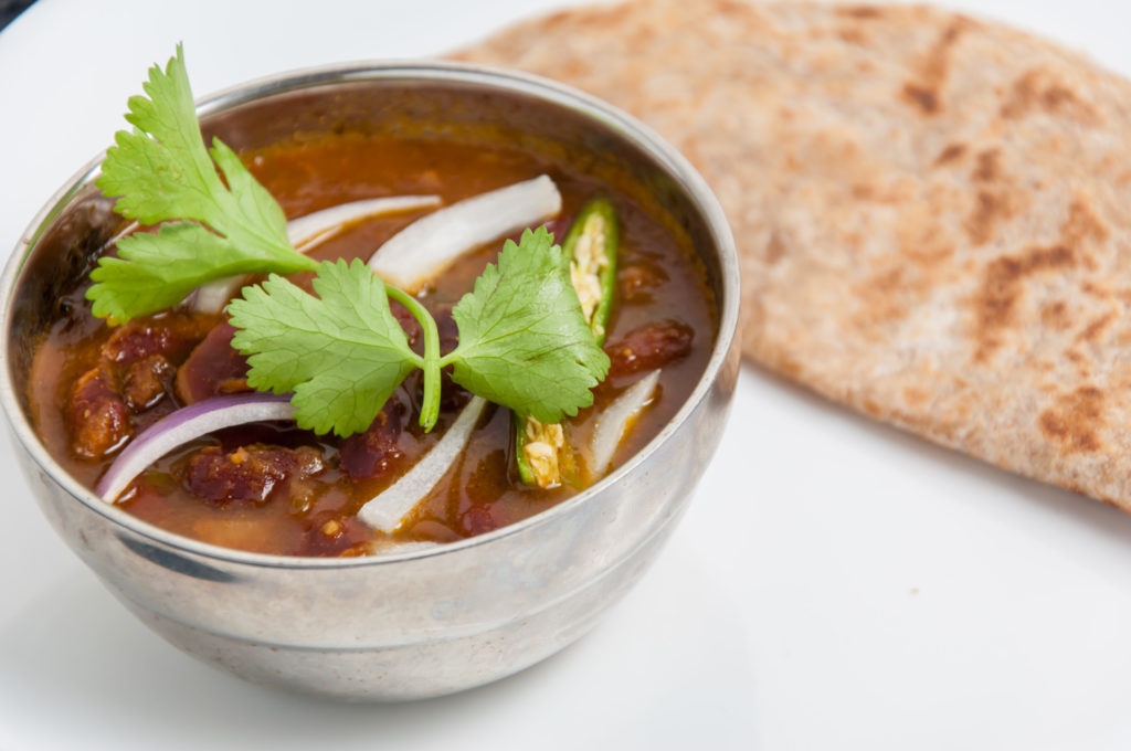 rajma recipe plated