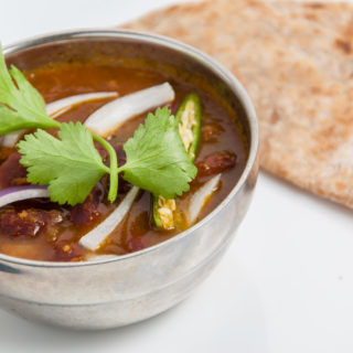 rajma recipe plated