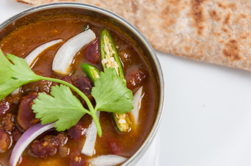 rajma recipe plated close-up