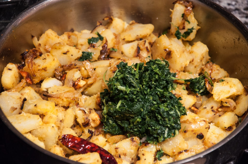 aloo methi recipe - added methi