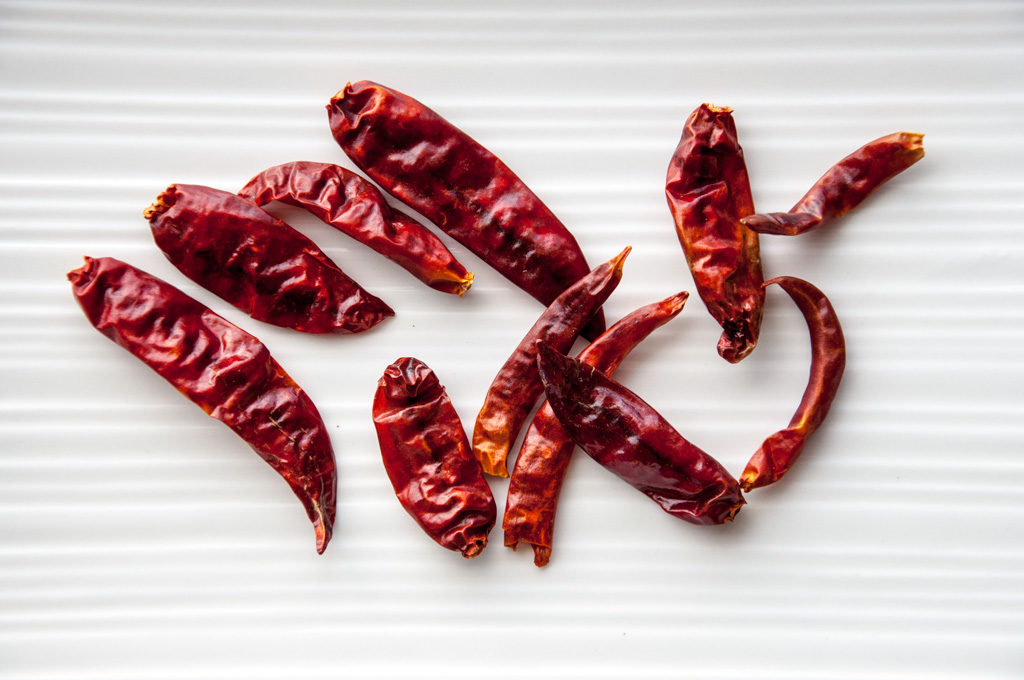 basic indian spices - dried red chilies