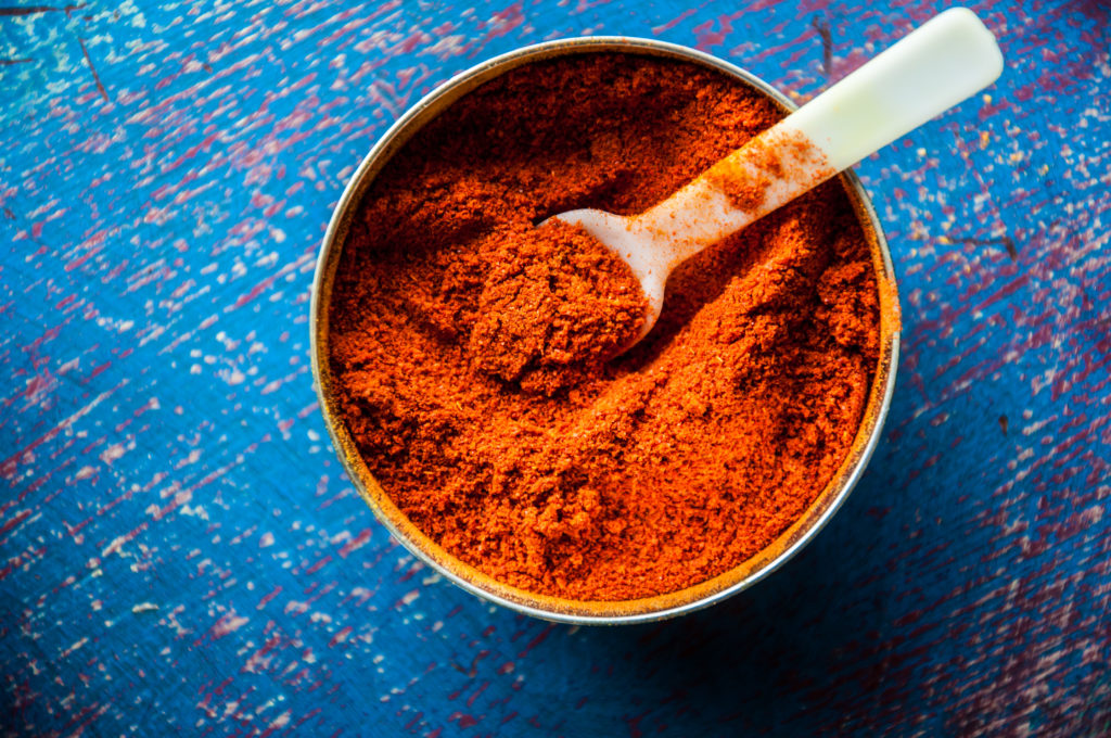 essential Indian spices - red chili powder