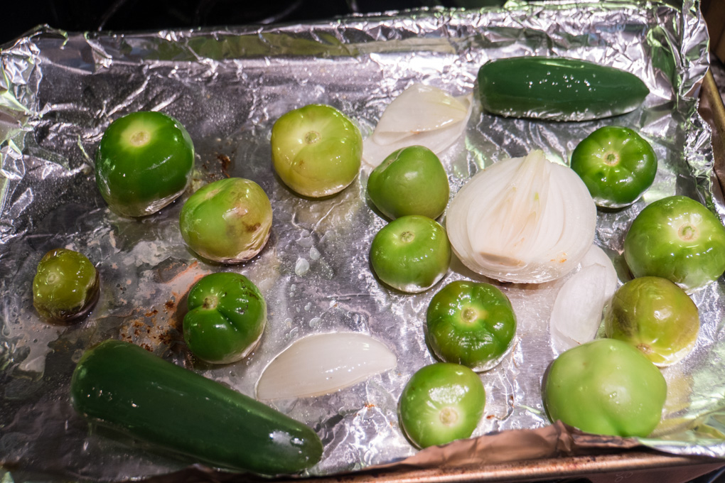 Roasted Tomatillo Salsa boiler flipped