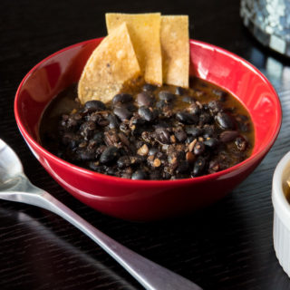 Soyrizo Black Beans served - angle 3