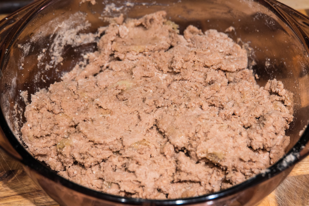 Chocolate Protein Cookies - all ingredients mixed