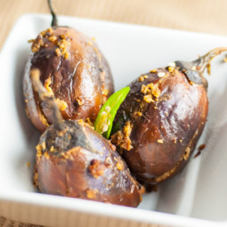 Stuffed Baby Eggplant - Served